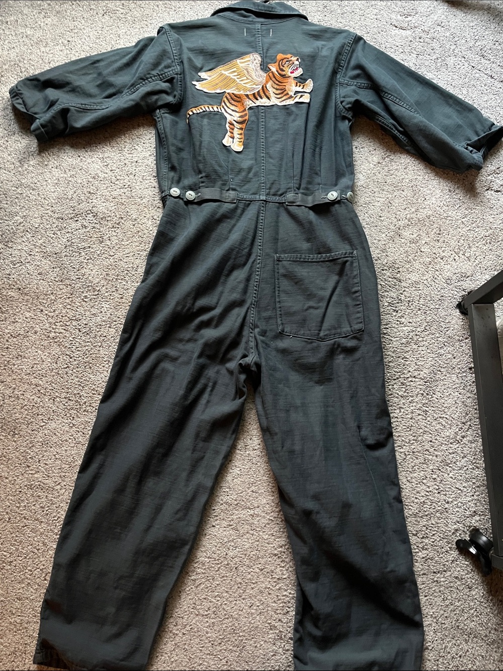 Madewell Custom Dark Green Utility Jumpsuit Small - Picture 3 of 6
